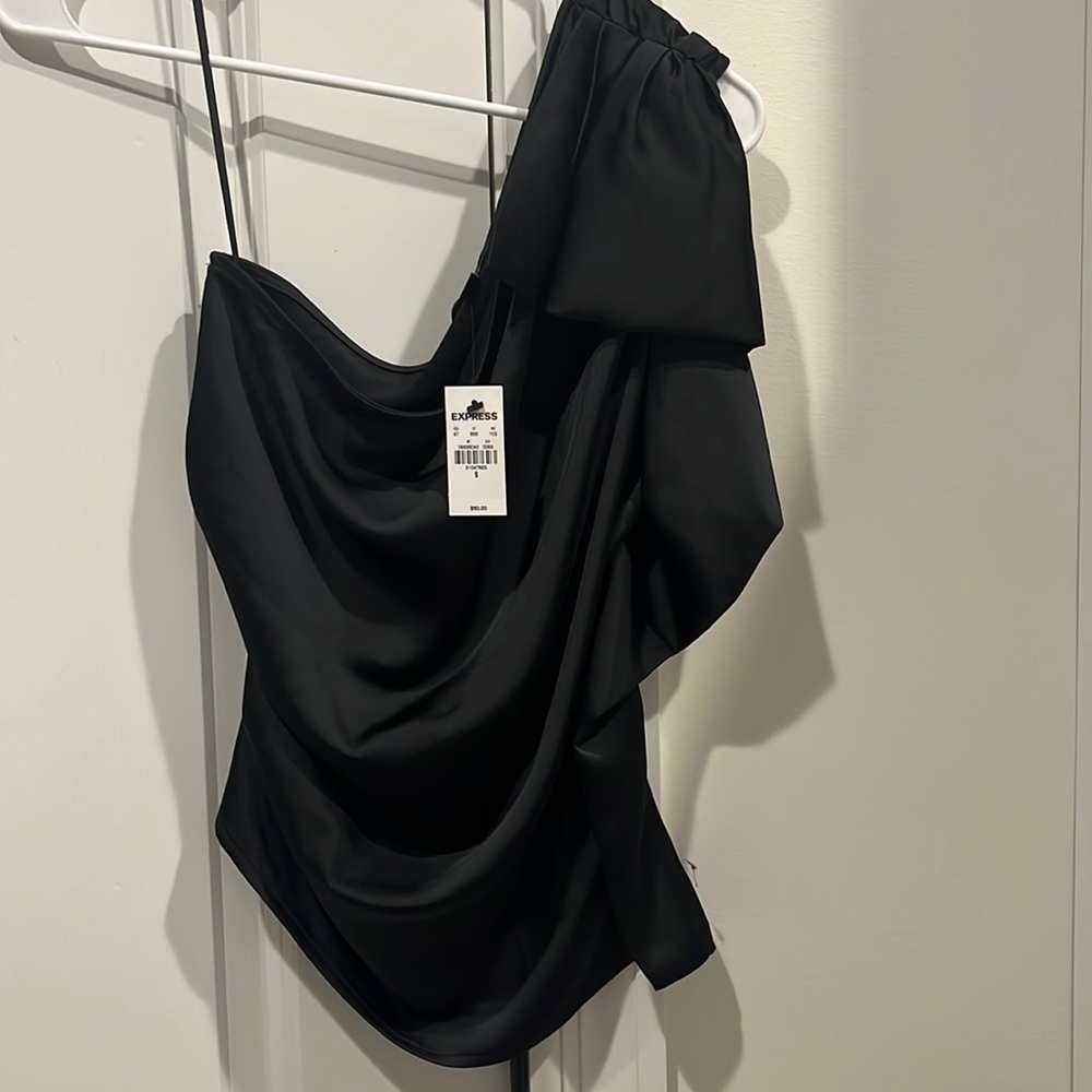 Express Ruffle One Shoulder Top Size Small TTS